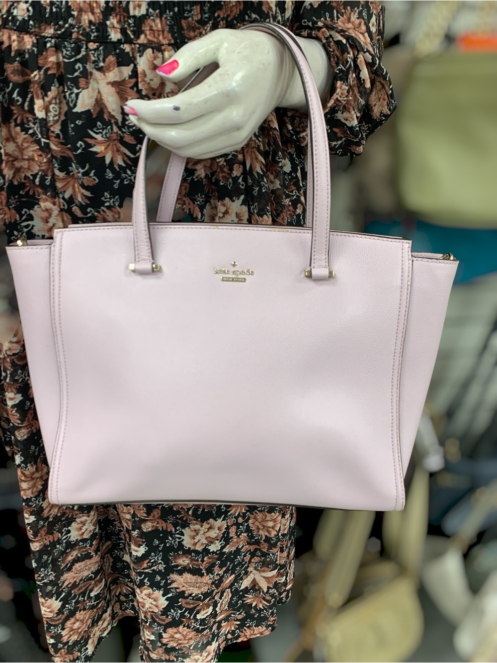 kate spade Light Pink Leather Tote Bag